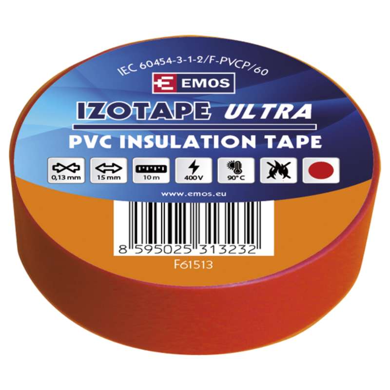 Izolační páska PVC 15mm/10m červená