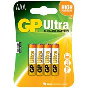 Baterie AAA/LR03 GP Ultra Alkaline, 4 ks (blistr)