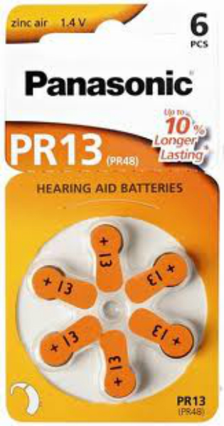 Baterie do naslouchadel PR - 13L(48)/6LB Panasonic SLEVA od 50bl -10% a doprava ZDARMA