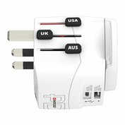 Cestovní adaptér SKROSS PRO Light USB AC30PD World, 7A max., USB A+C, PD 30W, UK+USA+Austrálie/Čína