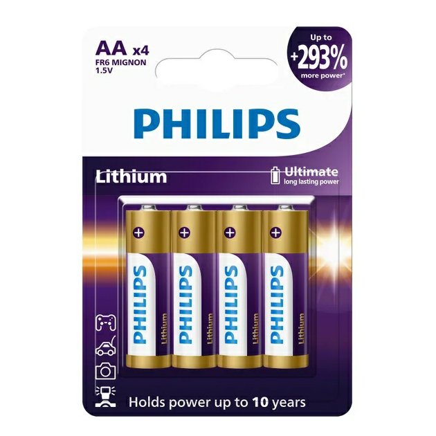 philips-Lithium-AA-fr6lb4a-lithiova-Ultimate-4ks