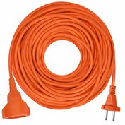 Prodlužovací kabel 1 zásuvka 30m, průřez 2x1mm2, oranžová, plochá, SOLIGHT