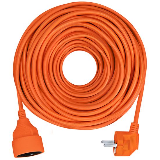 Solight prodlužovací kabel - spojka, 1 zásuvka, oranžová, 30m Solight PS18, 3x1 mm2