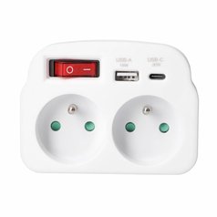 rozbocka-bila-2-zasuvky-USB-Solight-P97-PD20