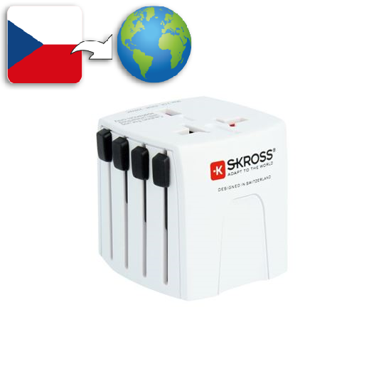 SKROSS cestovní adaptér SKROSS MUV Micro, 2.5A ma, 150 zemí cestovní adaptér, redukce do zahraničí