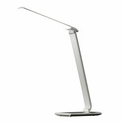 LED stolní lampička, 12W, volitelná barva světla, USB zdířka, stmívatelná, bílý lesk, Solight